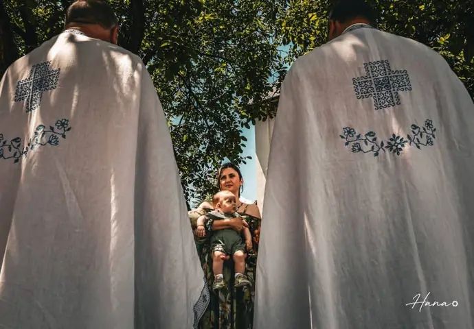 Baptism ceremony and family moments