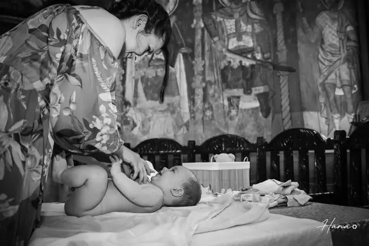 Baptism ceremony and family moments