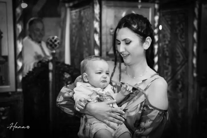 Baptism ceremony and family moments