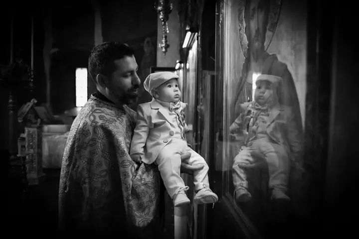 Baptism ceremony and family moments