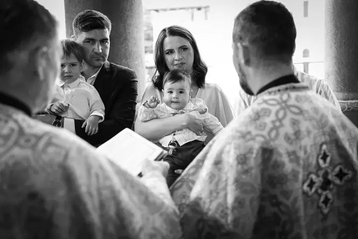 Baptism ceremony and family moments