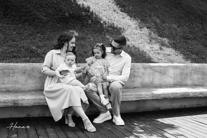 Family celebration photographed outdoors