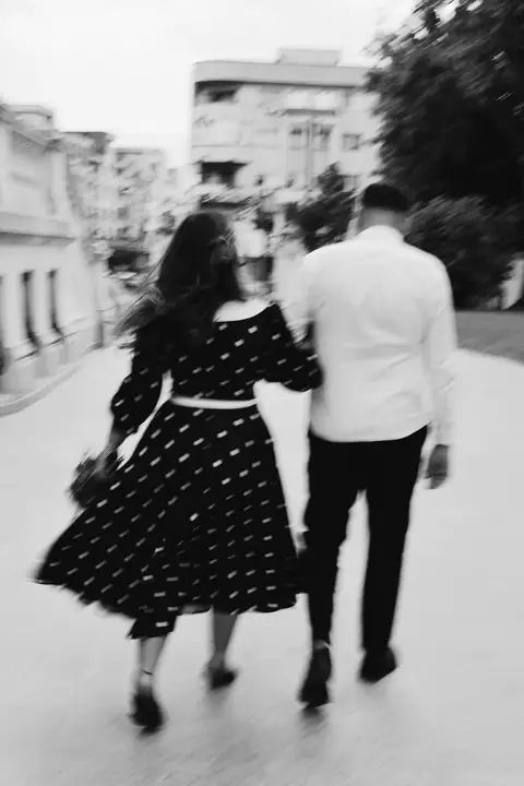 Couple during a save-the-date photo session